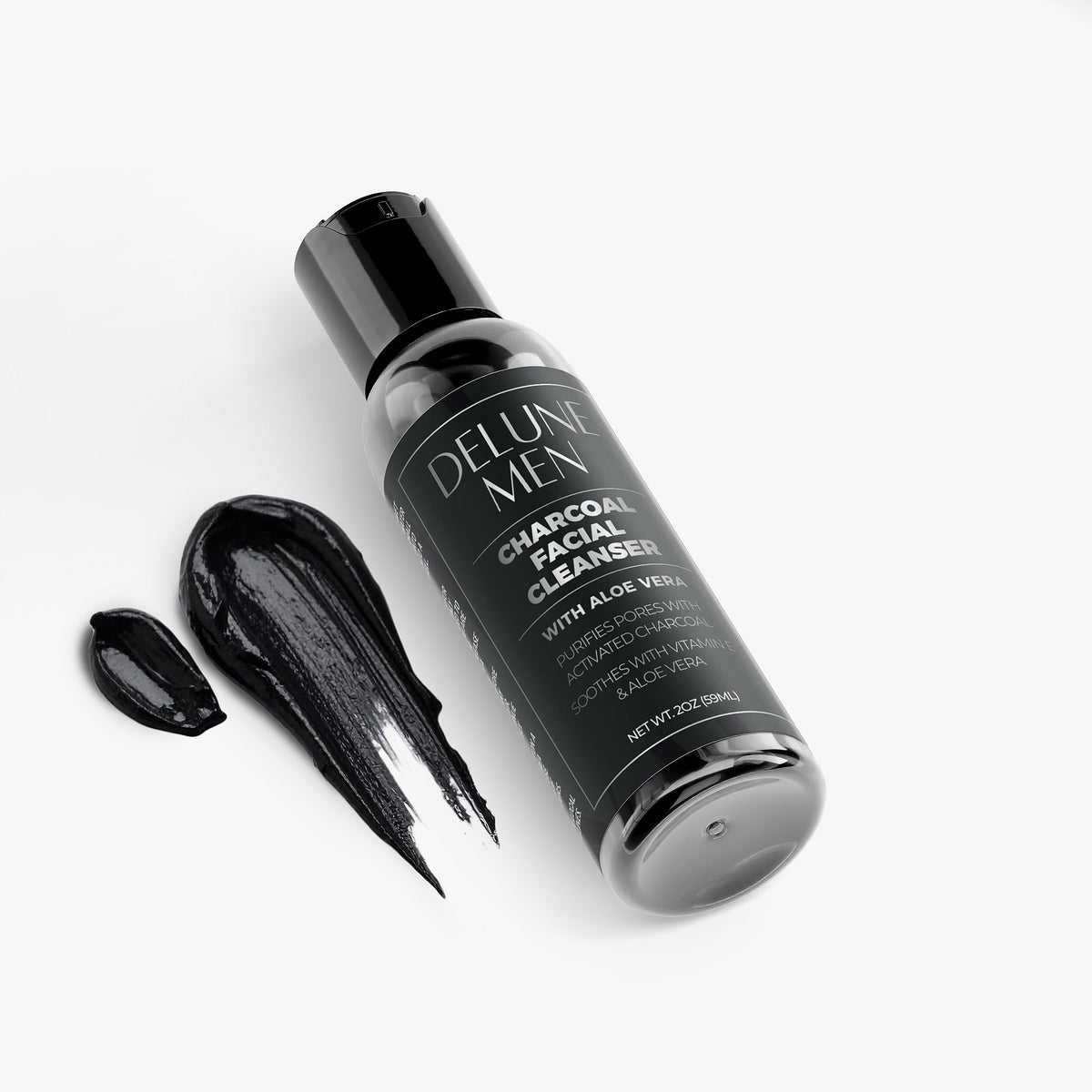 Delune Men Charcoal Facial Cleanser skincare benefit image