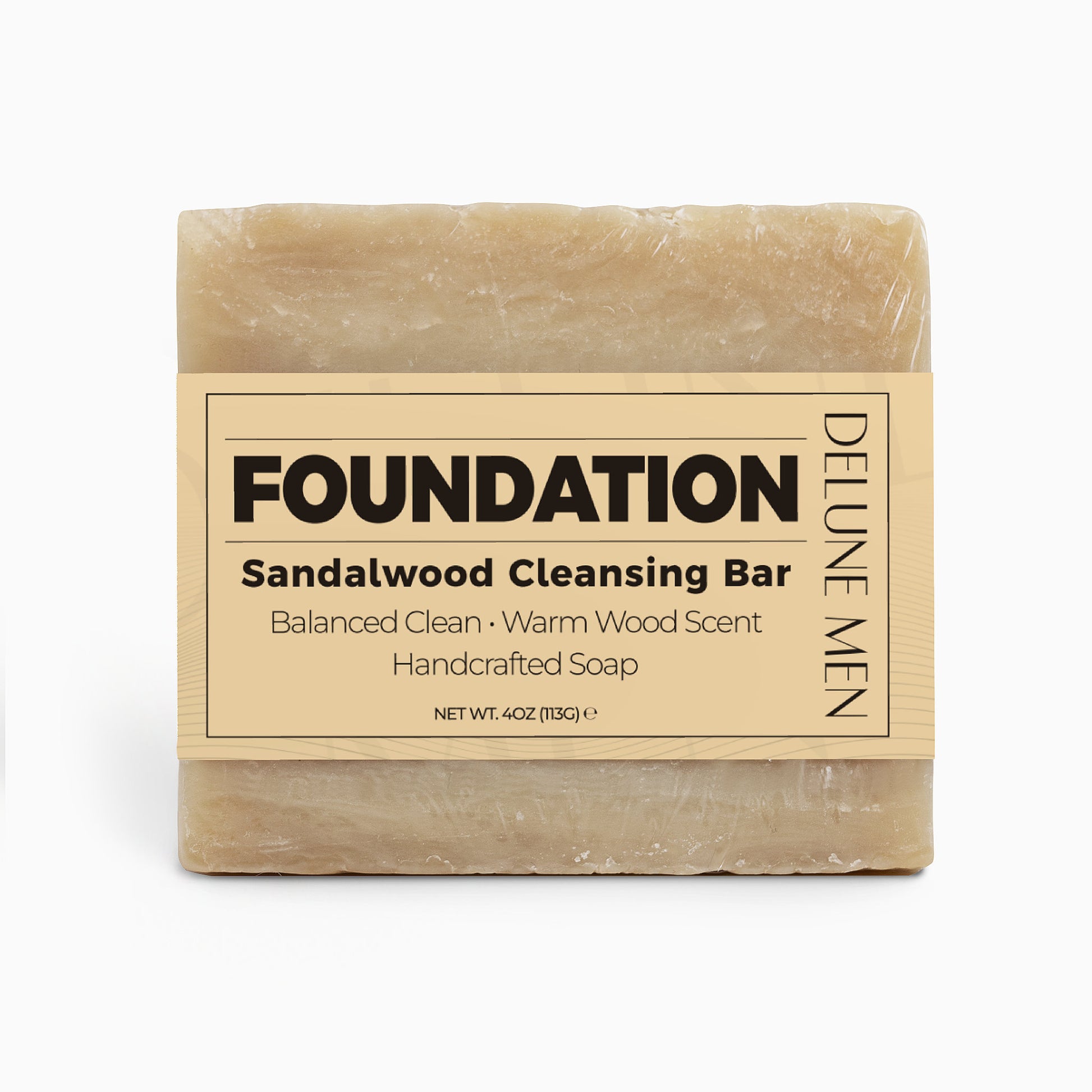 Delune Men FOUNDATION Rich Sandalwood Bar product packaging