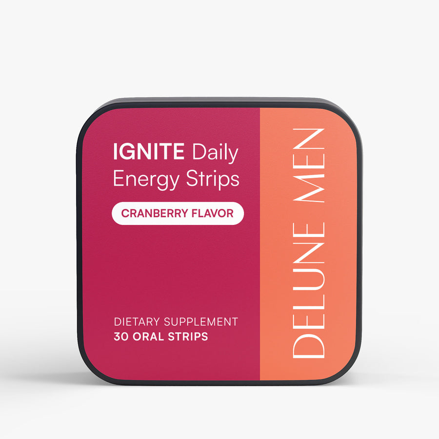 Delune Men IGNITE Daily Energy Strips product pouch