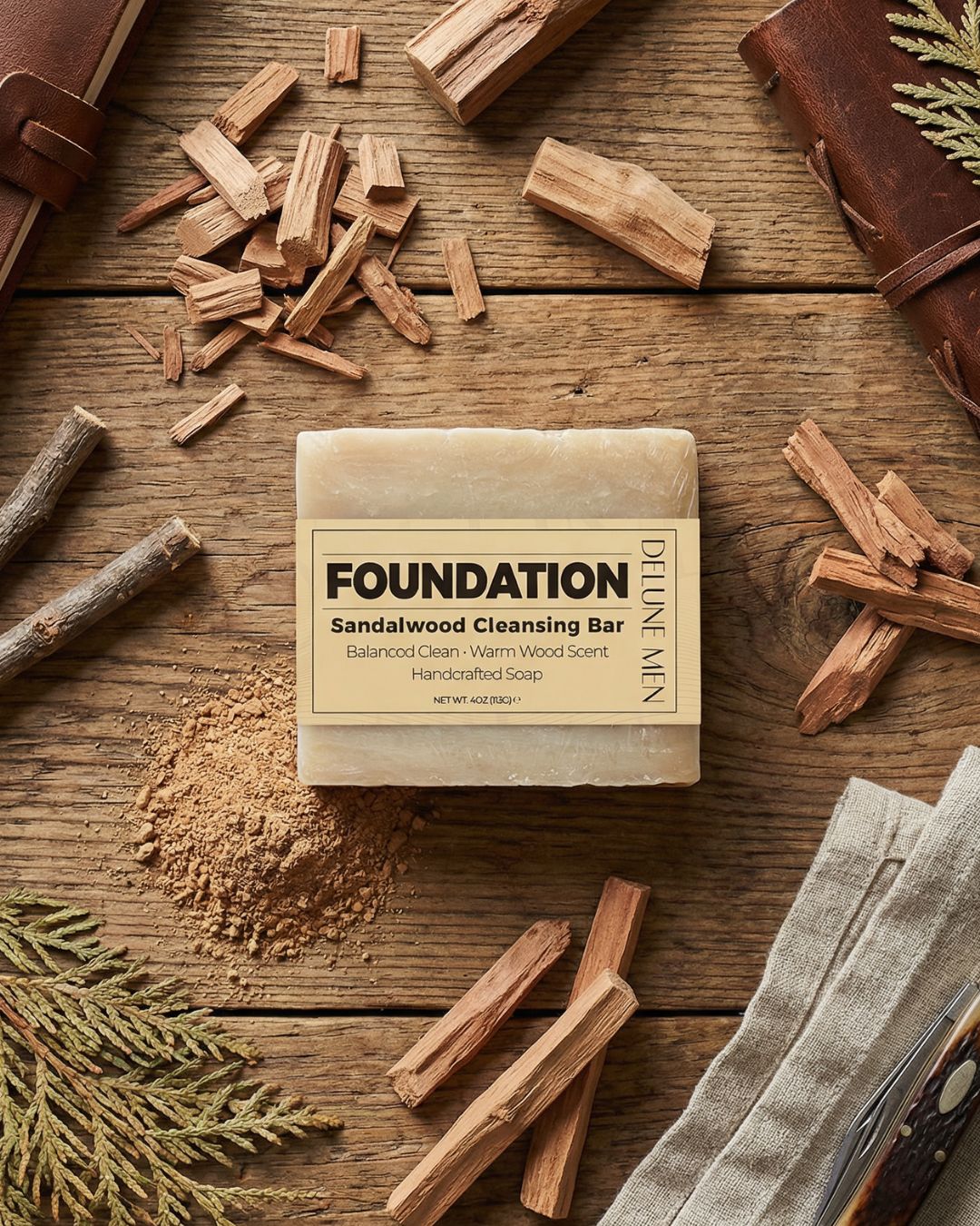 Delune Men FOUNDATION Rich Sandalwood Bar product image