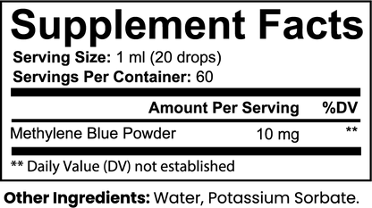 USP Grade Methylene Blue 1% Drops